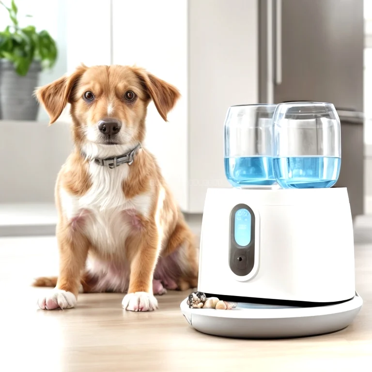 WatermaxPet smart water and feeding device connected to a mobile app